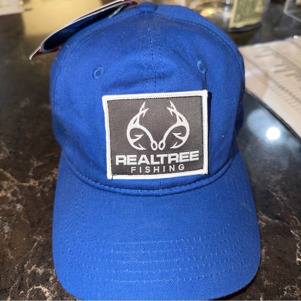 NWT Realtree Fishing Blue Adjustable Baseball Cap Dad Hat